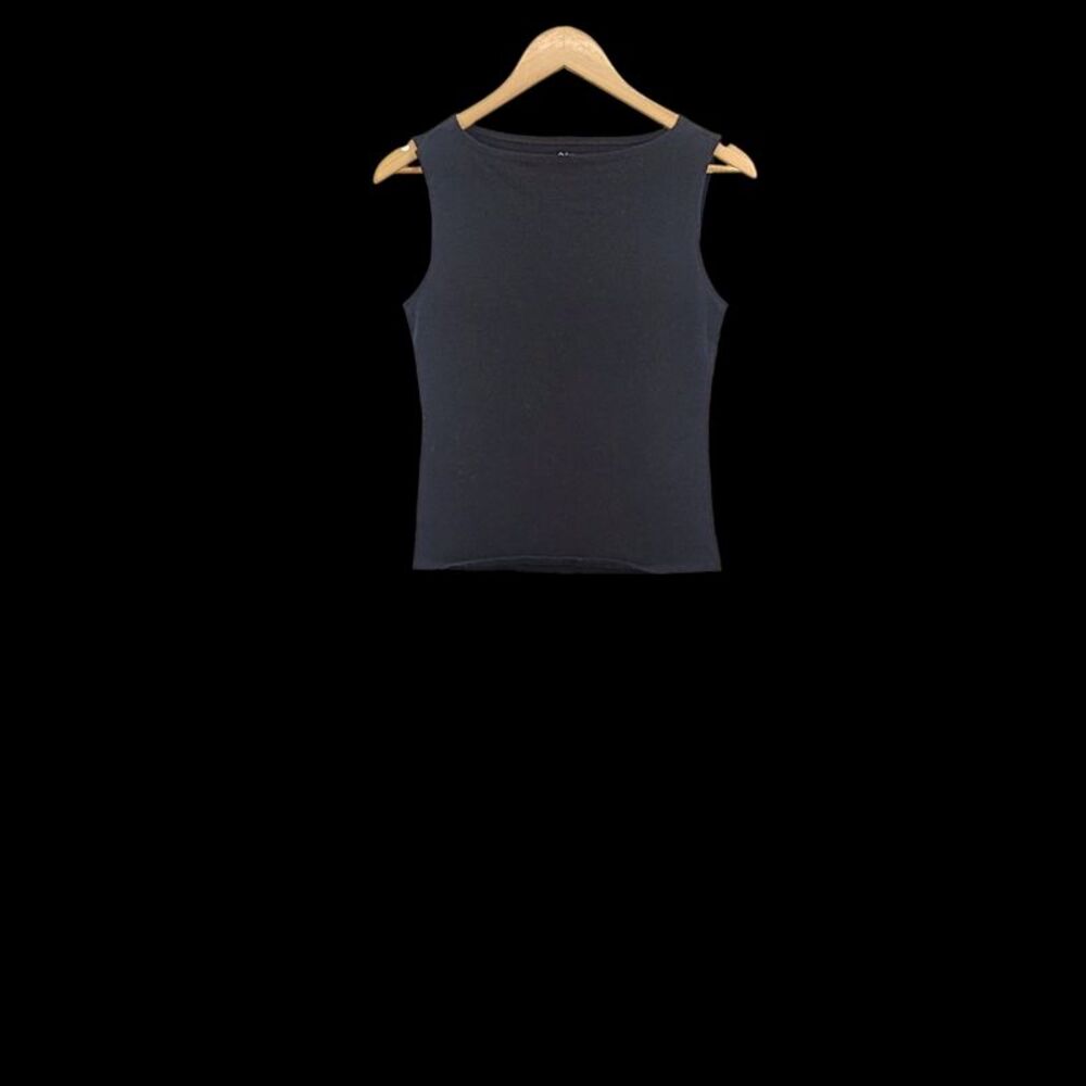 Quince Women Power-Up Strappy Sports Bra Black Sleeved Top S